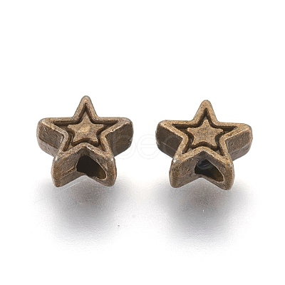 Tibetan Style Alloy Beads TIBEB-01-AB-NR-1