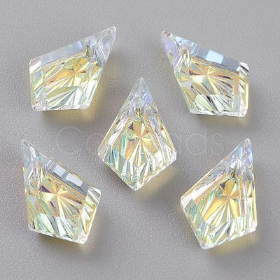 Embossed Glass Rhinestone Pendants GLAA-J101-01A-001AB-1