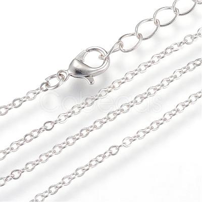 Iron Cable Chains Necklace Making MAK-R016-50cm-P-1