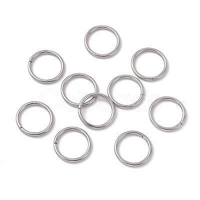 Non-Tarnish 304 Stainless Steel Open Jump Rings X-STAS-C040-01G-P-1