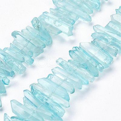 Natural Quartz Crystal Points Beads Strands G-K181-B01-1