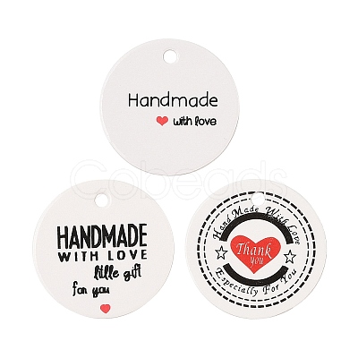 100Pcs Paper Word Printed Gift Tags CDIS-H007-03B-1
