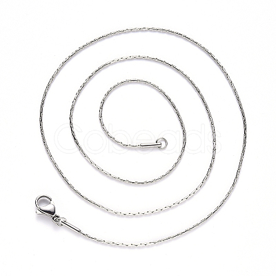 Non-Tarnish 304 Stainless Steel Boston Link Chain Necklace NJEW-S420-005B-P-1