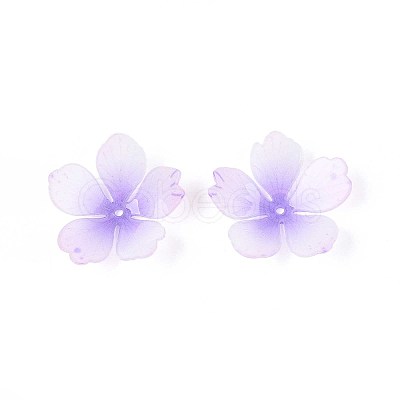 Flower Acrylic Bead Caps SACR-T017-51F-1