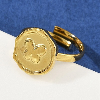 Golden 304 Stainless Steel Finger Rings RJEW-H254-08A-G-1