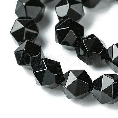Natural Black Onyx Beads Strands G-K066-13-10mm-1
