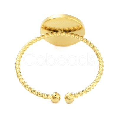 Real 18K Gold Plated 304 Stainless Steel Open Cuff Rings for Women RJEW-B061-02G-03-1