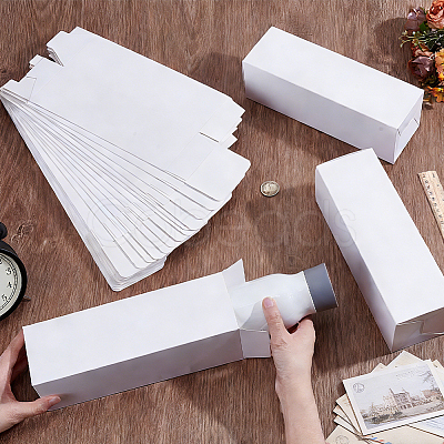 Folding Kraft Paper Mailer Boxes CON-WH0100-32-1