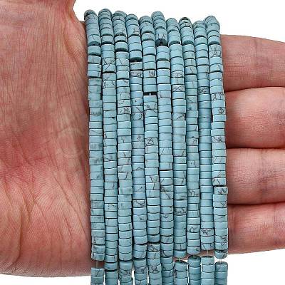Dyed Synthetic Turquoise Beads Strands G-Z089-A04-F-1