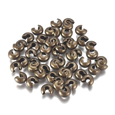 Iron Crimp Beads Covers KK-CJC0001-06B-AB-1