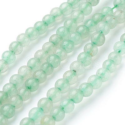 Natural Green Aventurine Beads Strands X-G-G099-4mm-17-1