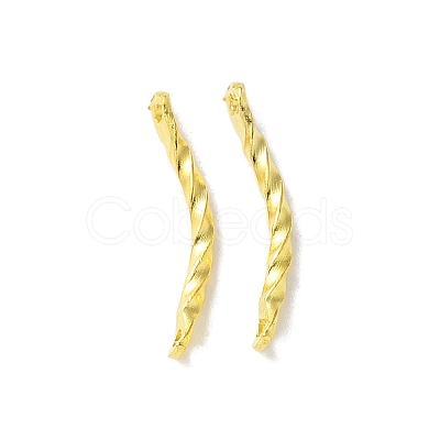 Brass Twist Tube Beads KK-U057-06G-1