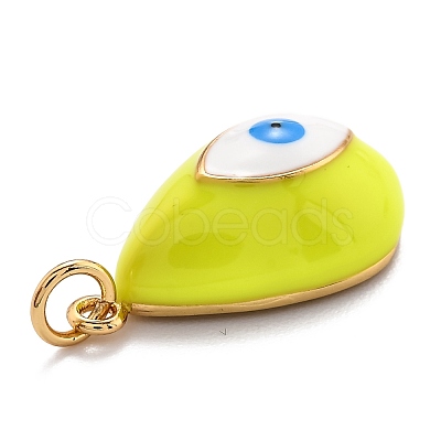 Brass Enamel Pendants KK-O140-01G-1