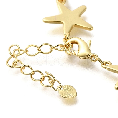 Rack Plating Brass Link Bracelets BJEW-P336-10G-1