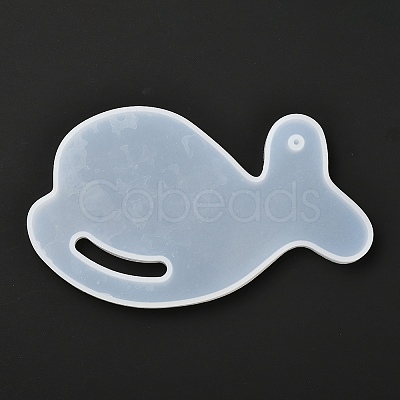 Dolphin Shaped Silhouette Silicone Cup Mat Molds DIY-I065-02-1