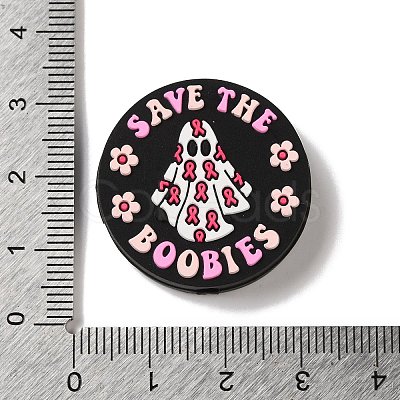 Save The Boobies Ghost Silicone Focal Beads SIL-G011-21A-1