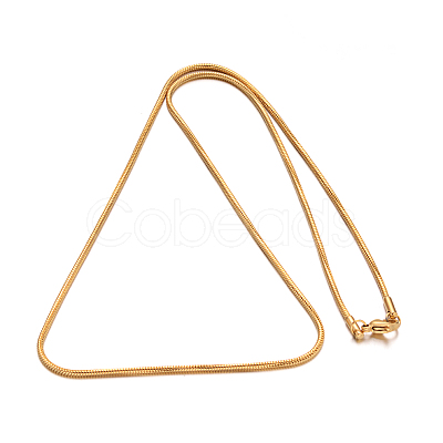 PVD Vacuum Plating 304 Stainless Steel Snake Chain Necklaces NJEW-M151-11G-1