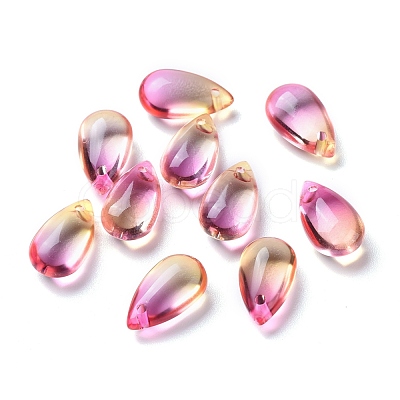 Transparent Glass Charms GLAA-O017-01A-1
