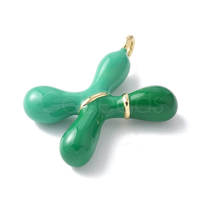 Brass Enamel Pendants KK-E093-03G-X-02-1