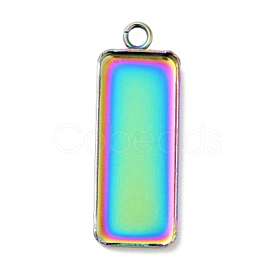 Ion Plating(IP) 304 Stainless Steel Pendant Cabochon Settings STAS-I069-36MC-1