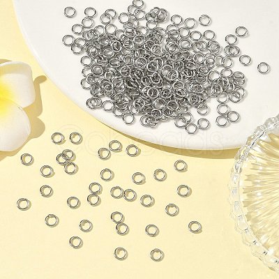 Non-Tarnish 304 Stainless Steel Open Jump Rings X-STAS-E067-05-5mm-1