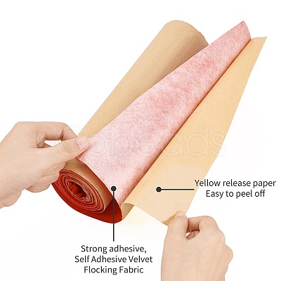 Self Adhesive Velvet Flocking Fabric OCOR-BC0001-58B-05-1