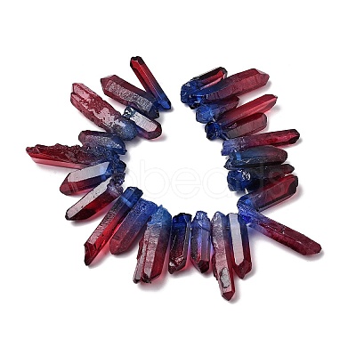 Two Tone Natural Quartz Crystal Beads Strands G-Z131-K01-02-1
