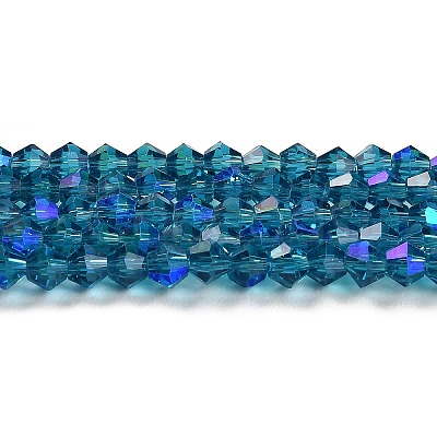 Transparent Electroplate Glass Beads Strands EGLA-A039-T2mm-L01-1