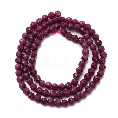Natural Ruby Beads Strands G-A276-C10-4mm-1