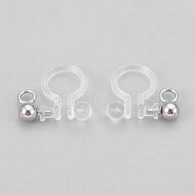 304 Stainless Steel and Plastic Clip-on Earring Findings X-STAS-P208-01P-1