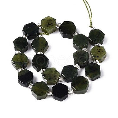 Natural Canadian Jade Beads Strands G-P534-A18-02-1
