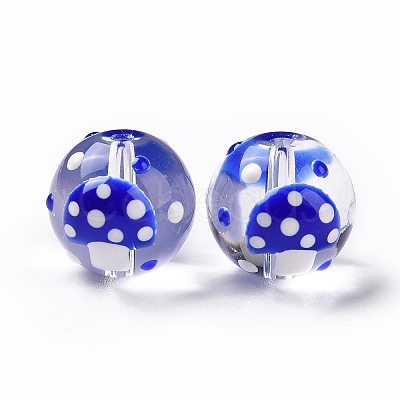 Glass with Enamel Beads LAMP-P058-01E-1