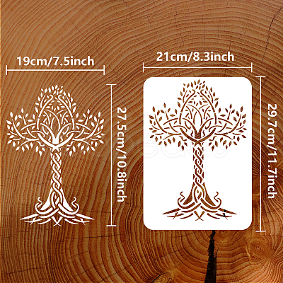 Plastic Drawing Painting Stencils Templates DIY-WH0396-398-1