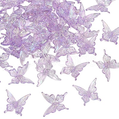 50Pcs Transparent Acrylic Beads PACR-YW0001-57G-1
