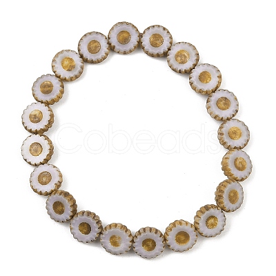 Czech Pressed Glass Beads GLAA-I061-21-1