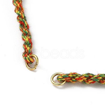Braided Cotton Cord Bracelet Making MAK-L043-02G-17-1
