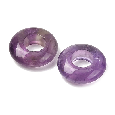 Natural Amethyst European Beads G-C134-01M-1