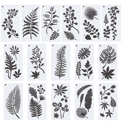 16Pcs 16 Styles PET Plastic Drawing Painting Stencils Templates DIY-WH0401-45-1