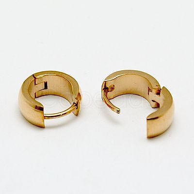 Personalized Unisex 304 Stainless Steel Huggie Hoop Earrings EJEW-G120-38B-1