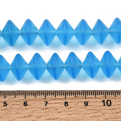 Frosted & Baking Paint Transparent Glass Beads Strands GL-CBA2ED2-03E-1