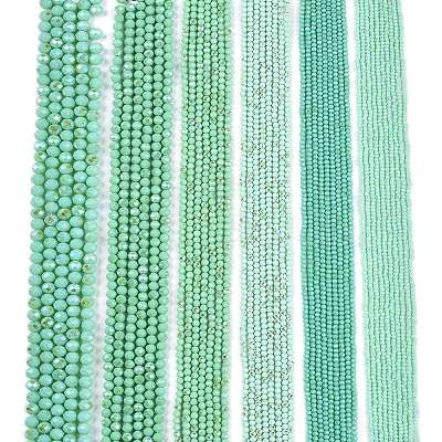 Electroplate Opaque Solid Color Glass Beads Strands LS-EGLA-A044-P1mm-L14-1