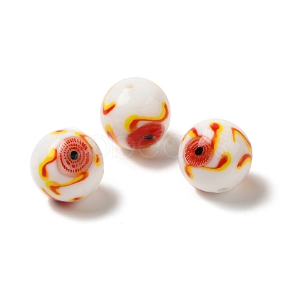 Handmade Lampwork Beads Strands LAMP-G162-08B-04-1