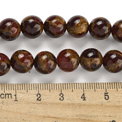 Synthetic Gold Clinquant Stone Beads Strands G-P549-A01-02C-1