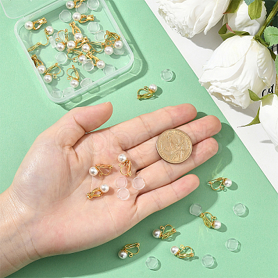 24Pcs Brass Clip-on Earring Findings KK-SC0006-68B-1
