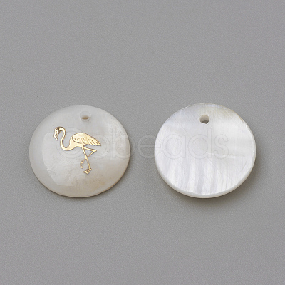 Freshwater Shell Pendants LS-SHEL-Q010-003G-1