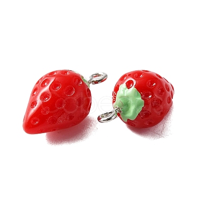 Opaque Resin Pendants RESI-WH0077-10A-1