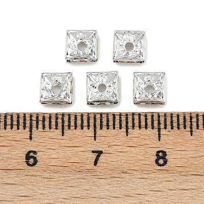 Brass Rhinestone Spacer Beads RSB071NF-02S-1