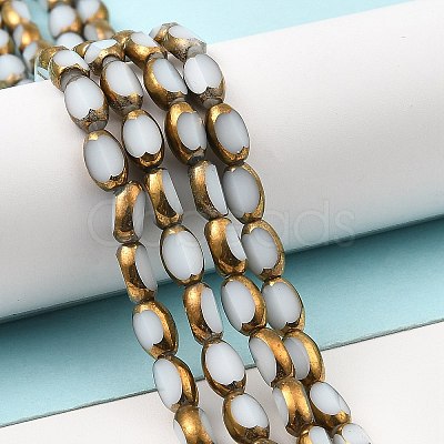 Electroplate Glass Beads Strands EGLA-P051-01A-G01-1