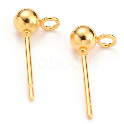 304 Stainless Steel Ball Post Stud Earring Findings LS-X-STAS-Z035-02G-C-1