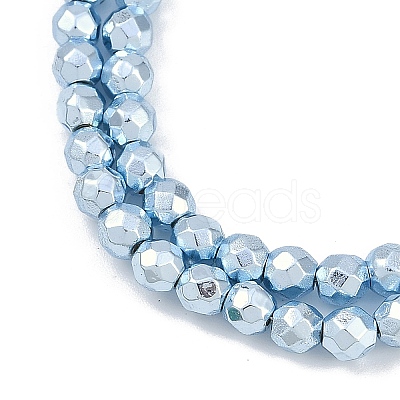 Baking Paint Electroplated Synthetic Non-magnetic Hematite Beads Strands G-H072-A01-01-1